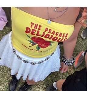 yellow fruit tube top